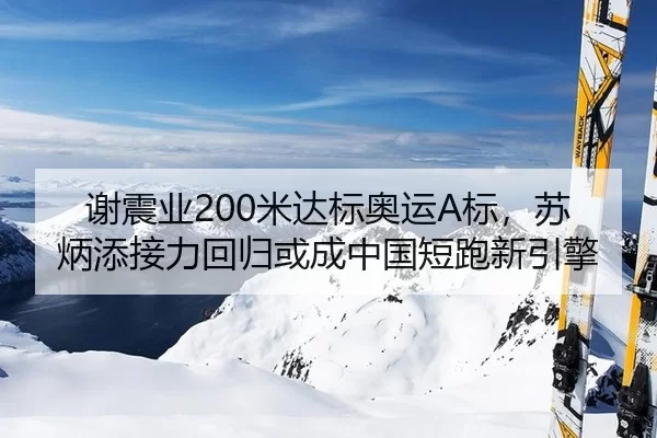 谢震业200米达标奥运A标，苏炳添接力回归或成中国短跑新引擎